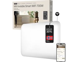 Mill PA700WIF4 - WiFi-geïntegreerde stalen paneelverwarming - 700 Watt - tot 12m2 - 100% stil - 5 jaar garantie