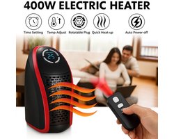Mini Kachel – 400W Elektrische Mini Kachel – Compacte Plug-in Verwarming met Afstandsbediening