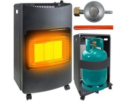MOZY® - Mobiele Gaskachel - 3 Warmtestanden - tot 60 m3 - 110–305 g/h - Luchtverwarmer - Luchtverwarming - Kachel - Sfeerkachel