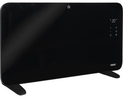 Princess 348415 Smart Elektrische Kachel – Glazen Paneelverwarming – Incl App & WiFi – 1500W – Zwart - Stil & Veilig – Wandmontage of Vrijstaand