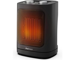 Pro Breeze Keramische Ventilatorkachel 1800W - Keramische Kachel met Automatische Oscillatie en 2 Warmtestanden - Fan Heater - Zwart