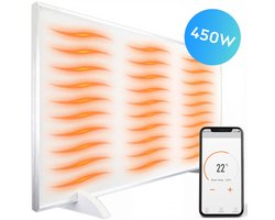 Silvergear Infrarood Verwarmingspaneel met Thermostaat - Elektrische Verwarming met App - 450W - Wit