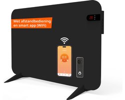 Smart Dual Infraroodverwarming 450W zwart met display