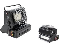 SMH LINE® Draagbare Gaskachel - 2 in1 - Camping Heater - Incl. Kookrooster