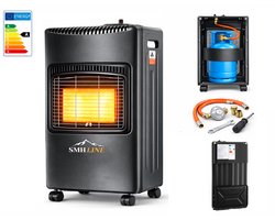 SMH LINE® Gaskachel - Mobiele Gaskachel - 4200W - 3 standen - Piëzo - Incl. Slang en Drukregelaar