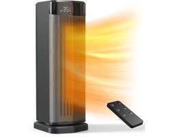SnelShoppen - Elektrische Verwarming 2000W PTC Heater met 4 Modi, ECO-Modus, 90° Oscillatie, 24 Uur Timer en Afstandsbediening voor Thuis, Kantoor, Ca