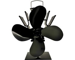 The Stove Fan | 4-blads energie besparende haardventilator | Groot 19 cm | Extra curve propeller bladen voor meer lucht verplaatsing | Kachelventilator Haardventilator Eco fan ventilator