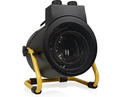Tristar KA-5061 Industriële Kachel - 1500 W - 3000 W - 3 Standen - Regelbare Thermostaat - IPX4 Spatwaterdicht - Zwart/Geel