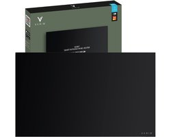 Varin® Smart Design Infrarood verwarmingspaneel - 600W - 100x60cm - Zwart glas - IP24 - Met thermostaat - Wandmontage of verrijdbaar - Elektrische verwarming - Infrarood paneel verplaatsbaar - Kachel - Heater bureau - Terrasverwarmer - Tuya Wifi