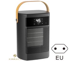 YAR Mini Keramische Elektrische Kachel – 1500W – Met Thermostaat, Afstandsbediening & Oscillatie – Stil en Veilig – Zwart