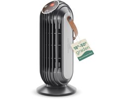 Zenwave Elektrische Kachel met Display - Compacte 1500W Ventilatorkachel - Heater met 2 Warmtestanden en 1 Ventilatorstand - Verwarming Electrisch voor Binnen en Buiten - Zwart