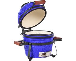 BELIANI KAMADO - Mini houtskoolgrill - Blauw - Keramiek