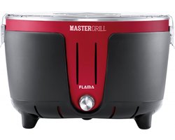 Flama 4006FL, Kamado-barbecue/grill, Houtskool (brandstof), 31 cm, Verrijdbaar, Raster, Zwart, Rood