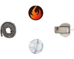 Kamado Grills - Upgrade your kamado pakket - Large - Glass fibre gasket, Kick ash basket en Ash collector