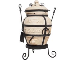 Keramische tandoor Don Sarmat - Multifunctionele Houtoven BBQ - Voor de Fijnproever! *** Met onderstel