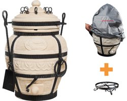 Keramische tandoor Hunter - Multifunctionele Houtoven BBQ - Voor de Fijnproever! *** Met onderstel EN beschermhoes