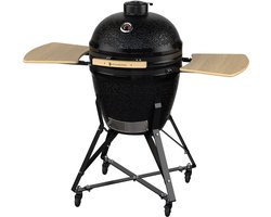 KitchenBrothers Kamado BBQ - 21 Inch Houtskool Barbecue - PFAS-Vrij - 53⌀ cm - Complete Set - Egg BBQ met Accessoires inclusief Hoes - Zwart