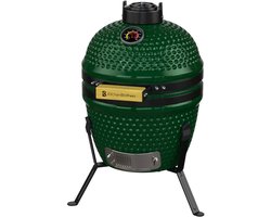 KitchenBrothers Kamado BBQ - BPA en PFAS Vrij - 13 Inch Houtskool Barbecue - 27⌀ cm - Egg BBQ - Groen
