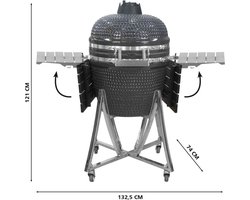 Landmann Kamado 22inch met trolley 74x132x121cm