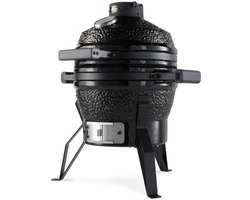 Maxima Premium Kamado BBQ 13 inch Ø 33 cm - Houtskoolbarbecue - Grillen, Roken, Bakken, Stomen - Kooktoestel - Egg Barbecue Zwart