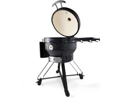 Maxima Premium Kamado BBQ 26 inch Ø 66 cm - Houtskoolbarbecue - Grillen, Roken, Bakken, Stomen - Kooktoestel - Egg Barbecue Zwart