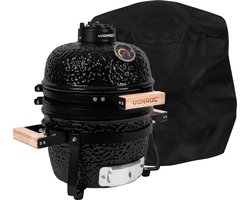 VONROC - BBQ - Kamado - 13" - Met beschermhoes, plate setter & onderstel - Houtskoolbarbecue – Keramisch