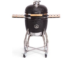 Yakiniku - BBQ Kamado 19 Inch Large met Onderstel en Zijtafels - Keramiek - Zwart