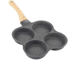 4-Gaats Antikleef Omelet Pan voor Inductiekookplaat en Gasfornuis