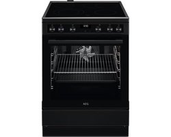 AEG CCB6446BBB, Vrijstaand fornuis, Zwart, Draaiknop, Touch, Zwart, Voorkant, Keramisch