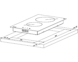 Akpo PKA 30 830/2 kookplaat Zwart, Wit Ingebouwd 30 cm Keramisch 2 zone(s)