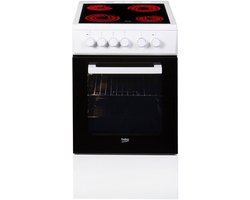 Beko FSS57000GW - Elektrisch fornuis - Vrijstaand - Keramisch - Zwart/Wit - Aantal branders/kookzones: 4 zone(s)
