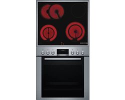 Bosch ACTH1T14MK - Inbouw Fornuisset - Keramische Kookplaat - Inbouw Oven - RVS/Zwart