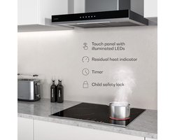 Ceramische Kookplaat 60 cm met 4 Zones en Touch Slider - 6600 W