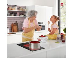 Compacte Keramische Kookplaat - 30cm, 2 Zones, Elektrische Kookplaat met Digitale Touchbediening