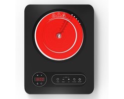 Draagbare Glaskeramische Kookplaat met LED Touch Bediening en Timer