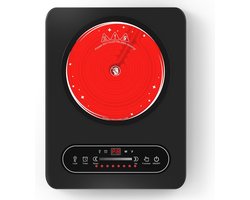 Draagbare Keramische Kookplaat 2000W met LED Touch Control, Timer en Veiligheidsslot