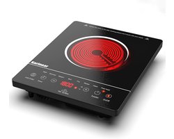 Draagbare Keramische Kookplaat met 1 Zone, Timer en Slider Bediening