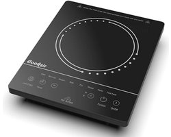 Draagbare keramische kookplaat met infrarood 2000 W - 28 cm met timer en veiligheidsslot