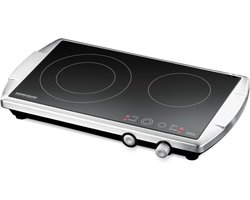 Dubbele Kookplaat met Glaskeramiek en Roestvrij Stalen Behuizing