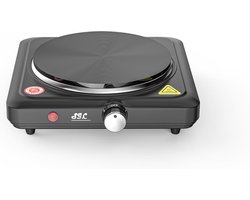 Elektrische Kookplaat 1500W - Draagbare Kookplaat met Gietijzeren Pit voor Camping en Reizen