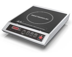 Enkele Inductiekookplaat 3500 W - Draagbaar En Ultra-Dun - RVS Behuizing - 24-Uurs Timer - Hoog Capaciteit 50 kg