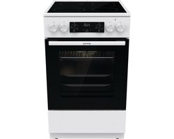 Gorenje GECS5C60WPA, Vrijstaand fornuis, Wit, Knoppen, Draaiknop, Zilver, LED, Spiraal-kookplaat