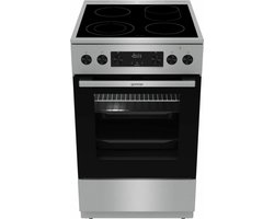 Gorenje GECS5C70XPA, Vrijstaand fornuis, Roestvrijstaal, Knoppen, Sensor, Roestvrijstaal, Front / Top front, Keramisch