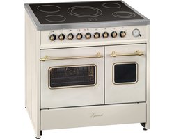 GURARI Elektrisch fornuis GCH E 912 DF Cr r Keramische kookplaat 90 cm Crème Range Cooker Elektrische dubbele oven