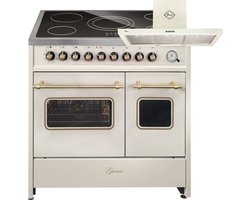 GURARI - Elektrisch fornuis - GCH E 912 DF Cr r - Keramische kookplaat - 90 cm - GCH 461 BG 9 - Afzuigkap - 90cm