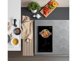 Inbouw Glaskeramische Kookplaat 3kW met 2 Zones en Touch Control