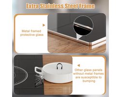 Inbouw Keramische Kookplaat 60 cm met 3 Zones en Slider Touch Controle - 5200W