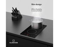 Inbouw Keramische Kookplaat Dubbel - 3000W – 9 Niveaus & Timer – Zwart