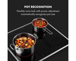 Inbouw Kookplaat Keramisch Zelfstandig met 4 Zones, 6500W, Timer en Veiligheidsslot