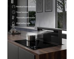 Inductie Kookplaat - 5 Zones - Snel Koken - Touch Slider Bediening - 90 cm - Zwart